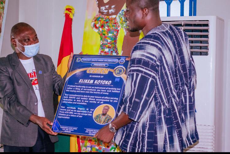 ComradeSharp's tweet photo. Elikem Kotoko receives a citation of honor  from Accra Technical University for his commitment and dedication to Youth Development.
Thank you #ATU 
#YesTogetherWeCan https://t.co/8DGoo7isWJ