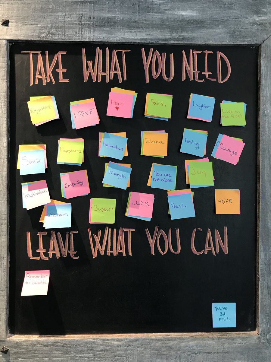 RMHCSWO's tweet photo. Leave what you can ❤
#WordsOfMotivation #TakeWhatYouNeed #LeaveWhatYouCan #ShareAmessage #PositiveVibes #ForRMHCFamilies #ChalkboardFun #keepingFamiliesClose #AReasonToSmile #YouAreNotAlone #InItTogether https://t.co/bVAAKY0C9Y