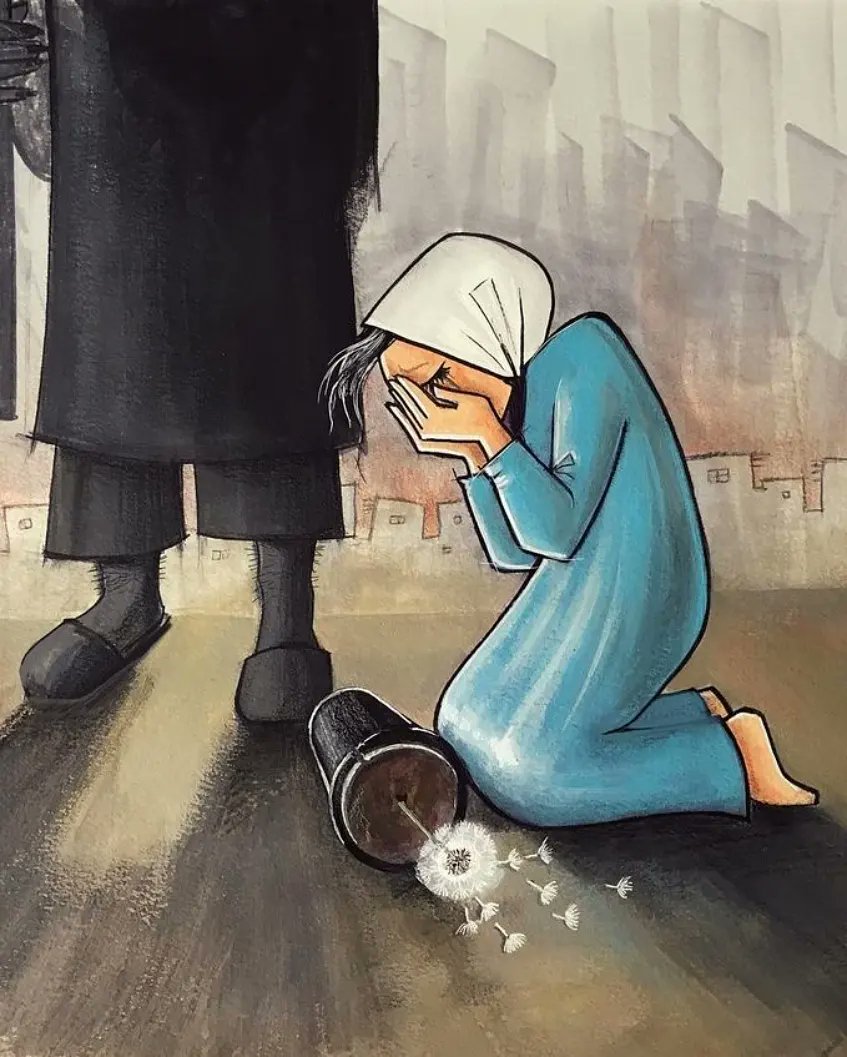 the_female_lead's tweet photo. Powerful art by @ShamsiaHassani, the 1st Female graffiti artist in Afghanistan. https://t.co/Afl79QDqUw