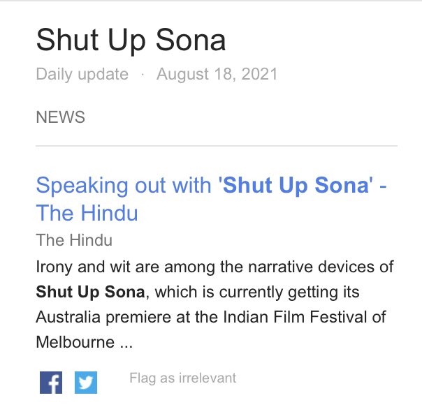 Sometimes it’s better said than ever. Yes <a href="/anuragtagat/">Anurag Tagat</a> <a href="/the_hindu/">The Hindu</a>! Irony and wit it is! Waiting to show at <a href="/IFFMelb/">Indian Film Festival of Melbourne</a>, <a href="/mitublange/">MituBLange AM</a> with my creative partners in this journey #arjungaurusaria #nirajgera #ramsampath <a href="/Rangolee/">Rangoli Agarwal</a> and the firebrand <a href="/sonamohapatra/">Sona Mohapatra</a> #shutupsona