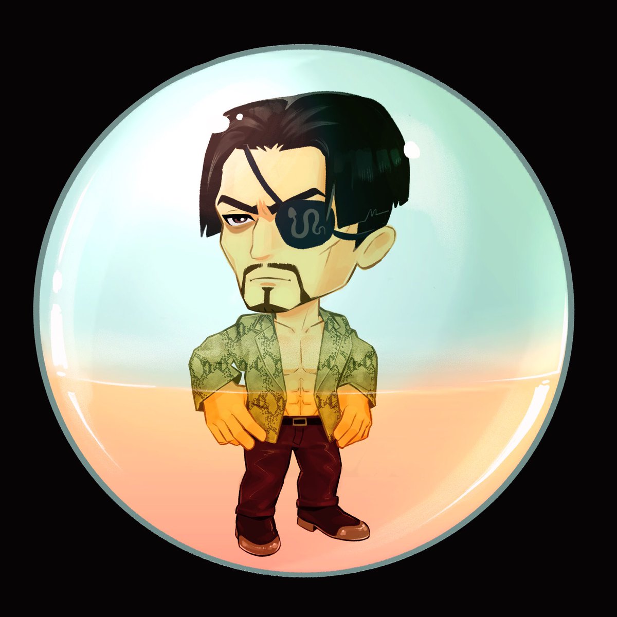 _amarga_rida_'s tweet photo. i have put majima in the monkey ball https://t.co/AumD6RcFNb