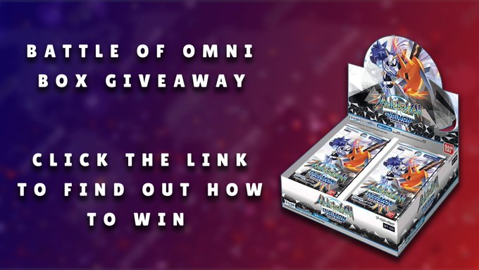 JackAttacks0's tweet photo. Giving away a sealed box of Battle of Omni! Click the link to find out how to enter.
https://t.co/rhygh4q3iz #digimon #digimontcg https://t.co/WVoZs5K809