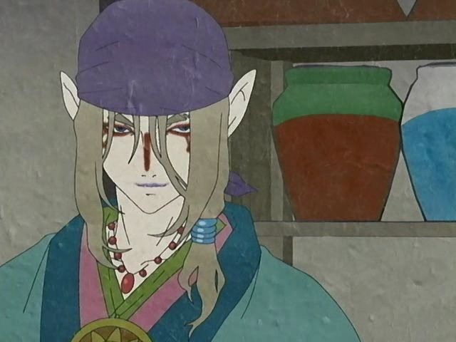 foxcharas's tweet image. Today's fox-themed character is the medicine seller/kusuriuri from mononoke!