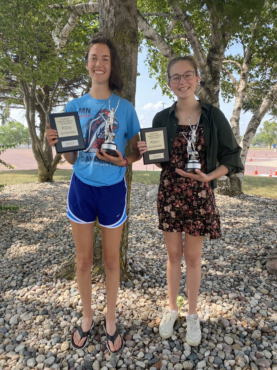 MrsKPWalker's tweet photo. 10th Place in Live Duo at @speechanddebate Nationals trophies are HERE!!! Congratulations to 2021 Seniors, Isabell Geiger &amp; Tabitha Thatcher. 👯‍♀️❤️🤩 #Nats21 #FmtSpeech #FmtCards https://t.co/rEKA3pgHs6