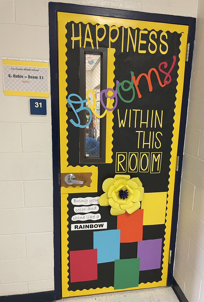 Los Cuates Middle School (@loscuatesms) on Twitter photo How do you get 6th graders into math class with a smile!? Make the room fun and inviting!!! Mrs. Rubio & Mrs. Gonzalez with such cool doors this year!!! How do you get 6th graders into math class with a smile!? Make the room fun and inviting!!! Mrs. Rubio & Mrs. Gonzalez with such cool doors this year!!!