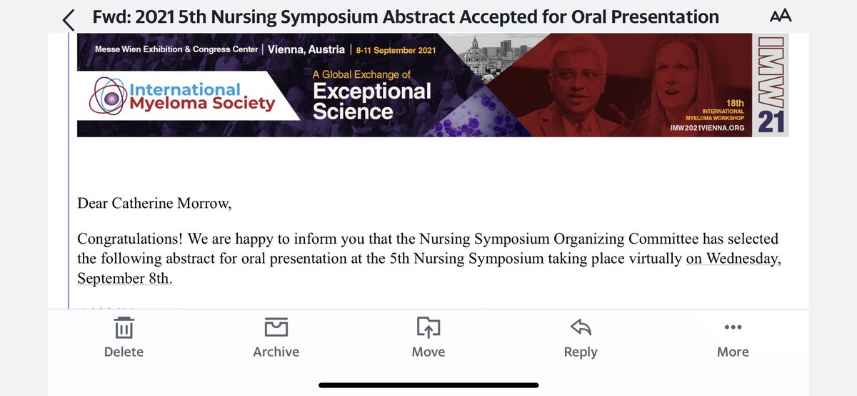 Recorded and finalised my presentation on our #frailty work in #myeloma for the International Myeloma Workshop. I still can’t quite believe it has been accepted for presentation at an # international level. 1/4