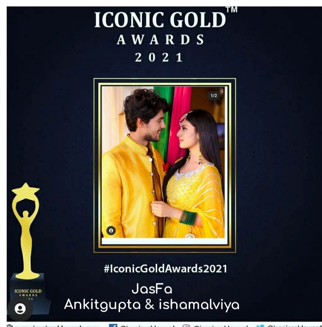 animelolgirl's tweet photo. I nominate @IconicGoldAward 
#ishamalviya #AnkitGupta for #bestjodiaward #IconicGoldAwards2021 https://t.co/TQY0uJgv3n