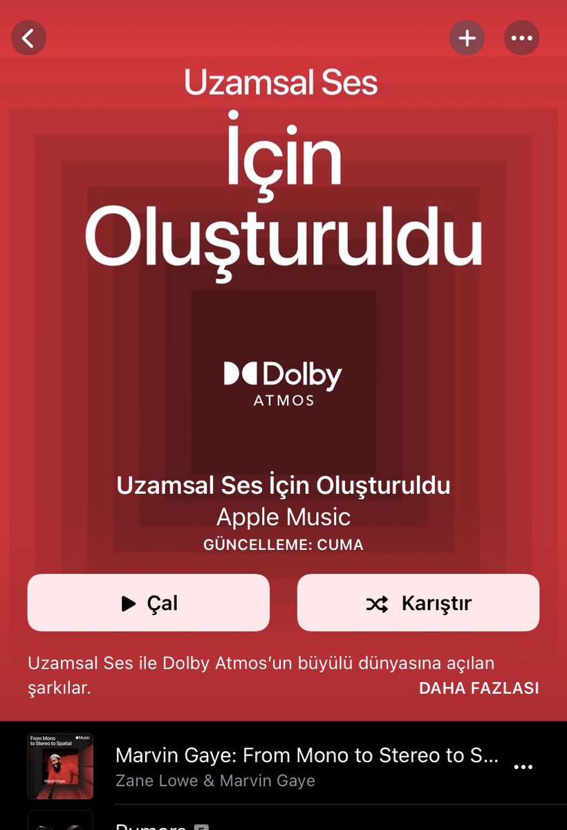 uzamsal ses, bu teknoloji için teşekkürler <a href="/Apple/">Apple</a> <a href="/Dolby/">Dolby</a>