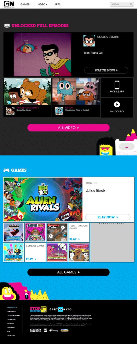 Cartoon Network in 2003 - Web Design Museum