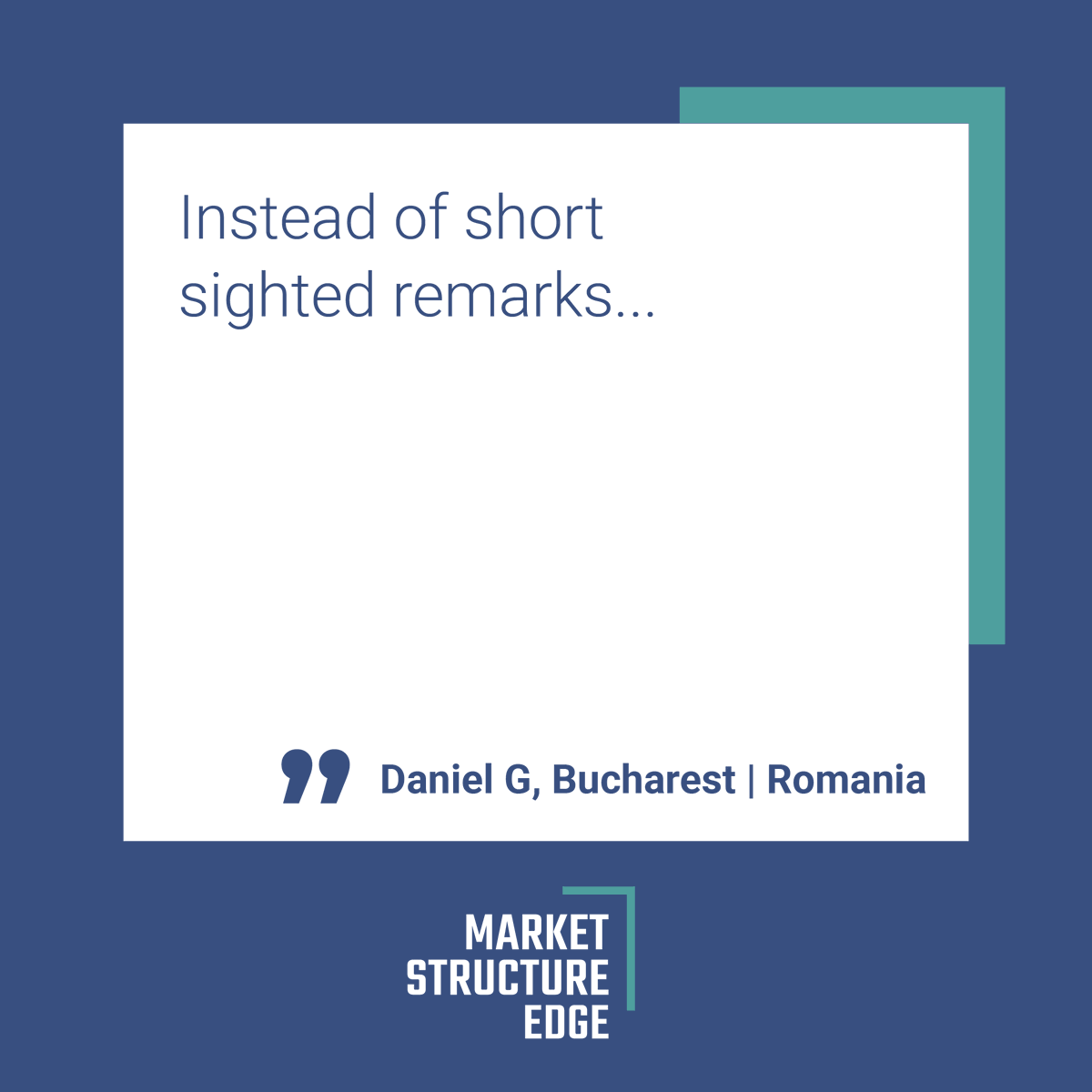 EdgeStructure's tweet image. And we have 100% focus on you... We&apos;re always so grateful to our loyal subscribers and their kind words. Pt. 2

Sign up for a FREE 14-day trial here: rb.gy/nwtvtm

#MSE #MarketStructureEDGE #CustomerReviews #CustomerFeedback #Reviews #Testimonial #ClientTestimonial