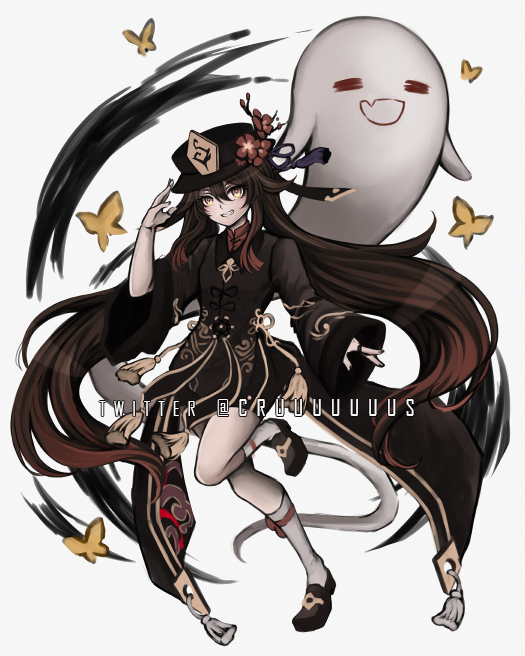 boo_tao_(genshin_impact) ,胡桃|フータオ(原神) 「Genshin Impact x Danganronpa artsyle ✨😳」|Criis-chan 🌸のイラスト