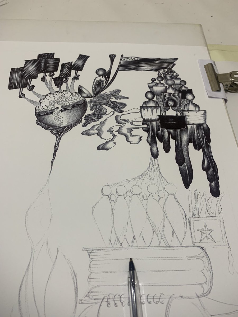 Making slow progress…
Title: Dear Medgar 
Medium: Pen on Paper
#art #abstract #penart #drawing #wednesdaythought #painting #contemporaryart #medgarevers
