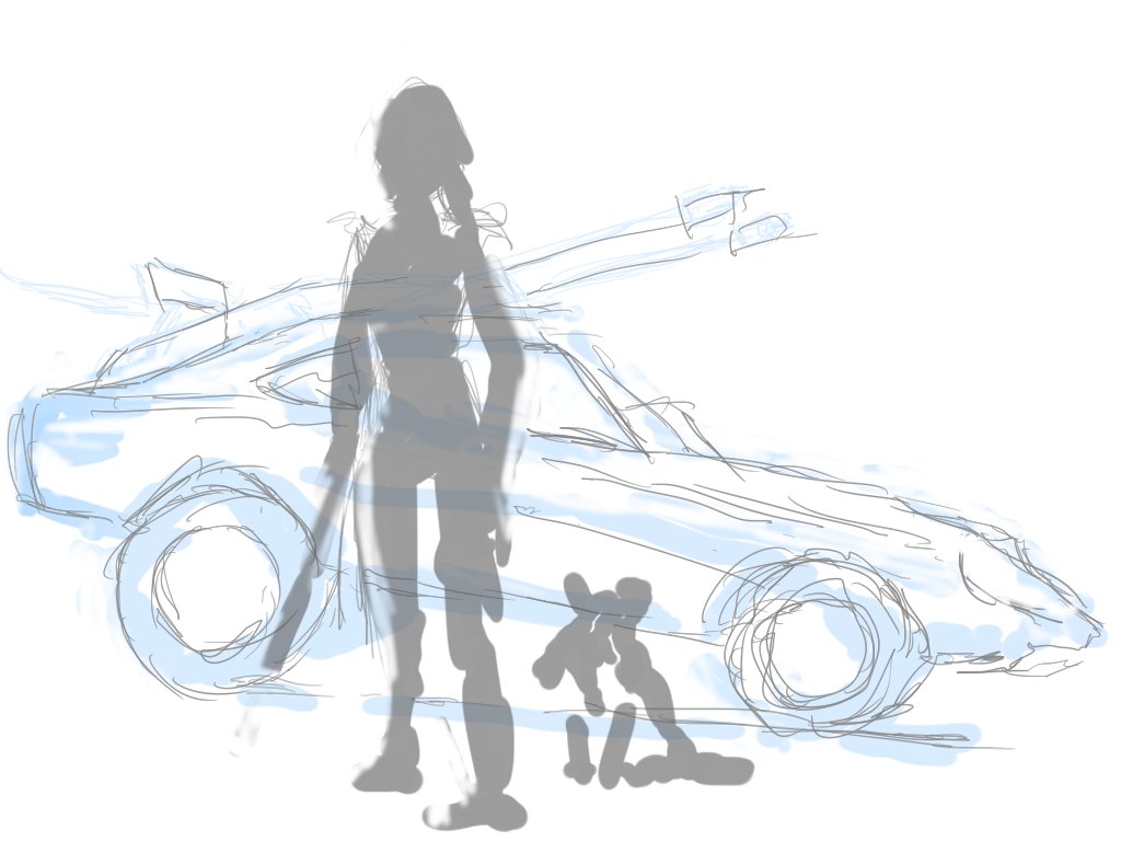 Feelgood イメージ 砂漠 砂埃 錆びたボディの車 絵 落書き イラスト 絵描きさんと繋がりたい イラスト好きさんと繋がりたい 絵師さんと繋がりたい Illustration Drawing