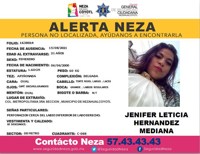 EnNezaRadio973's tweet photo. 🚨 Alerta #HoyXmi
Se solicita a la comunidad atender el caso por desaparición de las personas que aparecen a continuación y de saber su paradero, favor de comunicarse a:
➡️ @seguridadneza
📞 55-57-43-43-43
#EnNezaRadio #AlertaNeza #EnBuscaD' #RadioComunitaria #Nezahualcóyotl https://t.co/DcSmRWvKUB