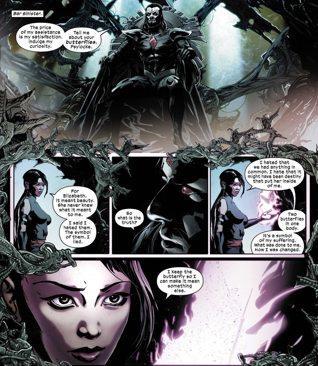 derekreadsX's tweet photo. #FallenAngels2 #Xmen #Xspoilers 
Love that this book is delving deeper into the trauma Kwannon went through when Betsy took her body, and used it to make a name of herself more than she was before. https://t.co/CDqLlhNKmH