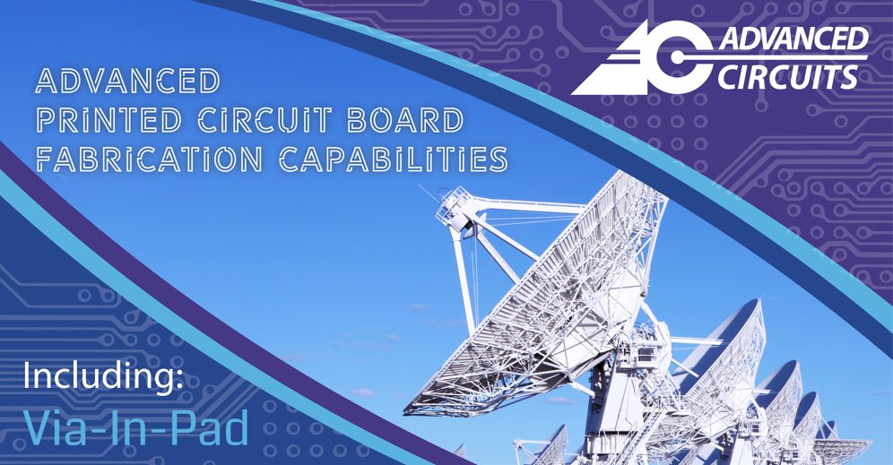 AC4PCB's tweet image. Via-In-Pad Technology from Advanced Circuits.  High Tech Performing PCB Boards for your PCB Projects.  Technology is our Speciality - Only from Advanced Circuits.  Made in the USA PCBs!
#viainpadpcbs #pcbprojects