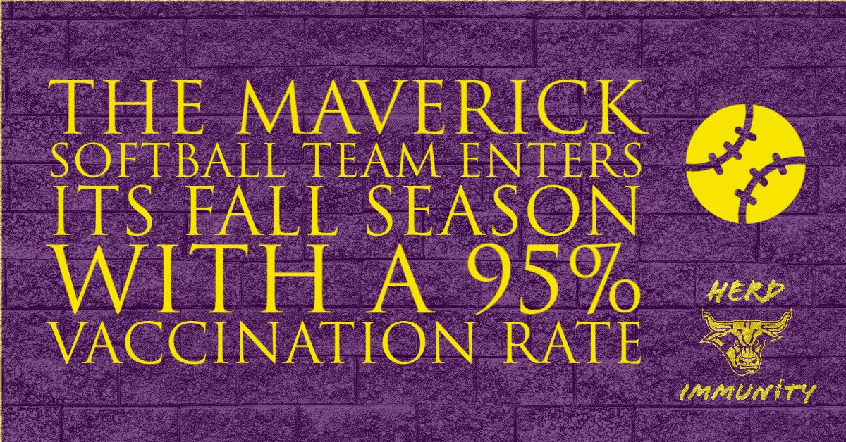 The <a href="/MinnStSoftball/">MSU Softball</a> team returns to the diamond for its fall schedule with a 95% vaccination rate.  The Mavericks are ready to strikeout Covid, are you?  #VaxFax #HerdImmunity