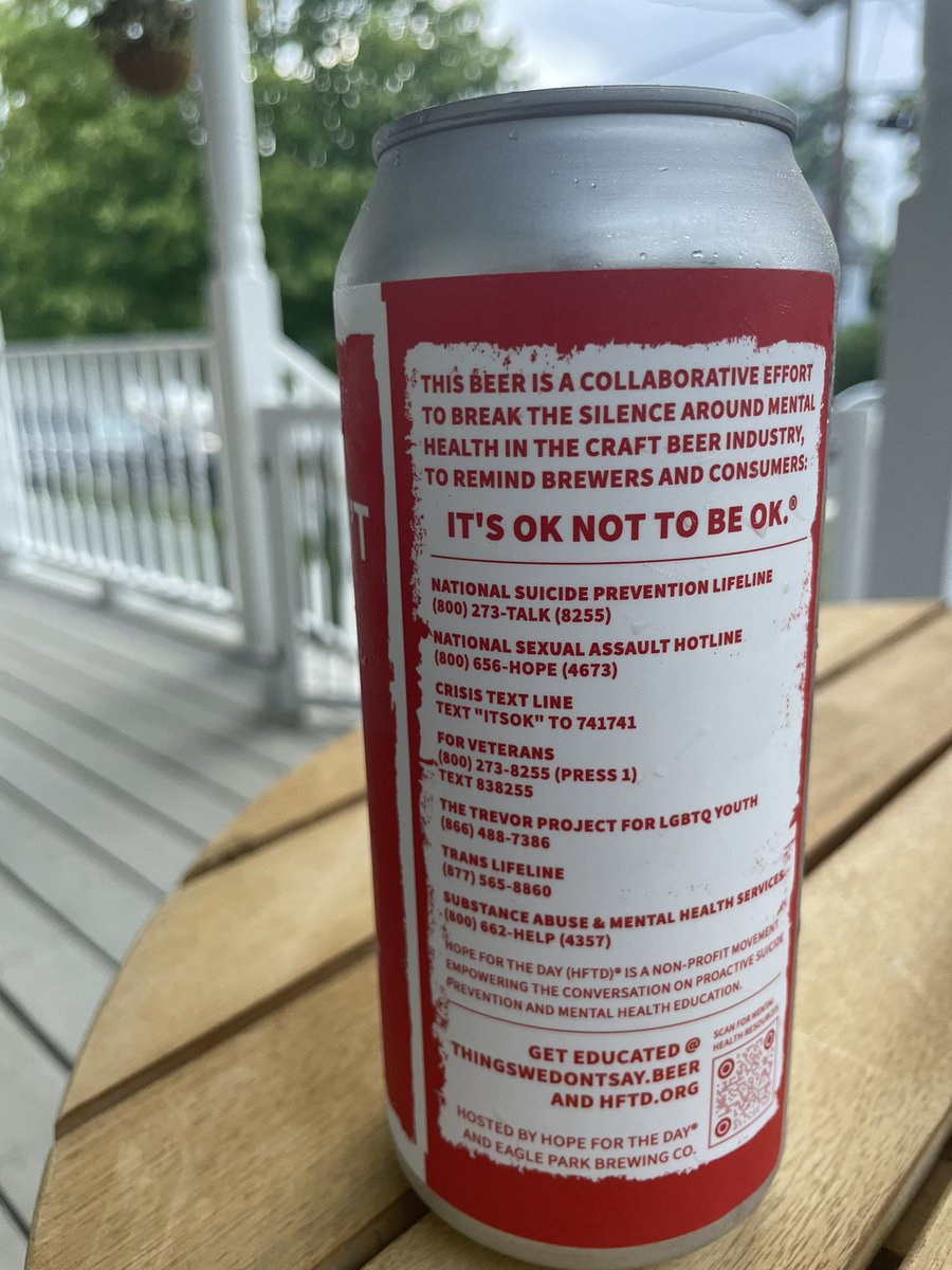 JHamiPhD's tweet photo. Cheers to @Wetticketbrew for this very important beer #thingswedontsay to break stigma and increase awareness around mental health and #SuicidePrevention @NJCraftBeer https://t.co/3VDI7eGn7i