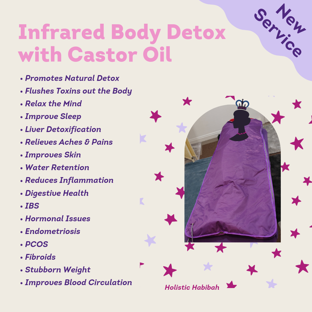 This infrared body detox is perfect for relaxation and detox 👌🏾

Available with or without castor oil, it couples nicely with a #fertilitymassage or #vsteam ✨ 
.
.
.
.
.
.
.
.
.
.
.
.
.
.
.
.
.
#naturalhealing
#naturalremedies
#fertilityjourney
#fertilityawareness
#fertil
