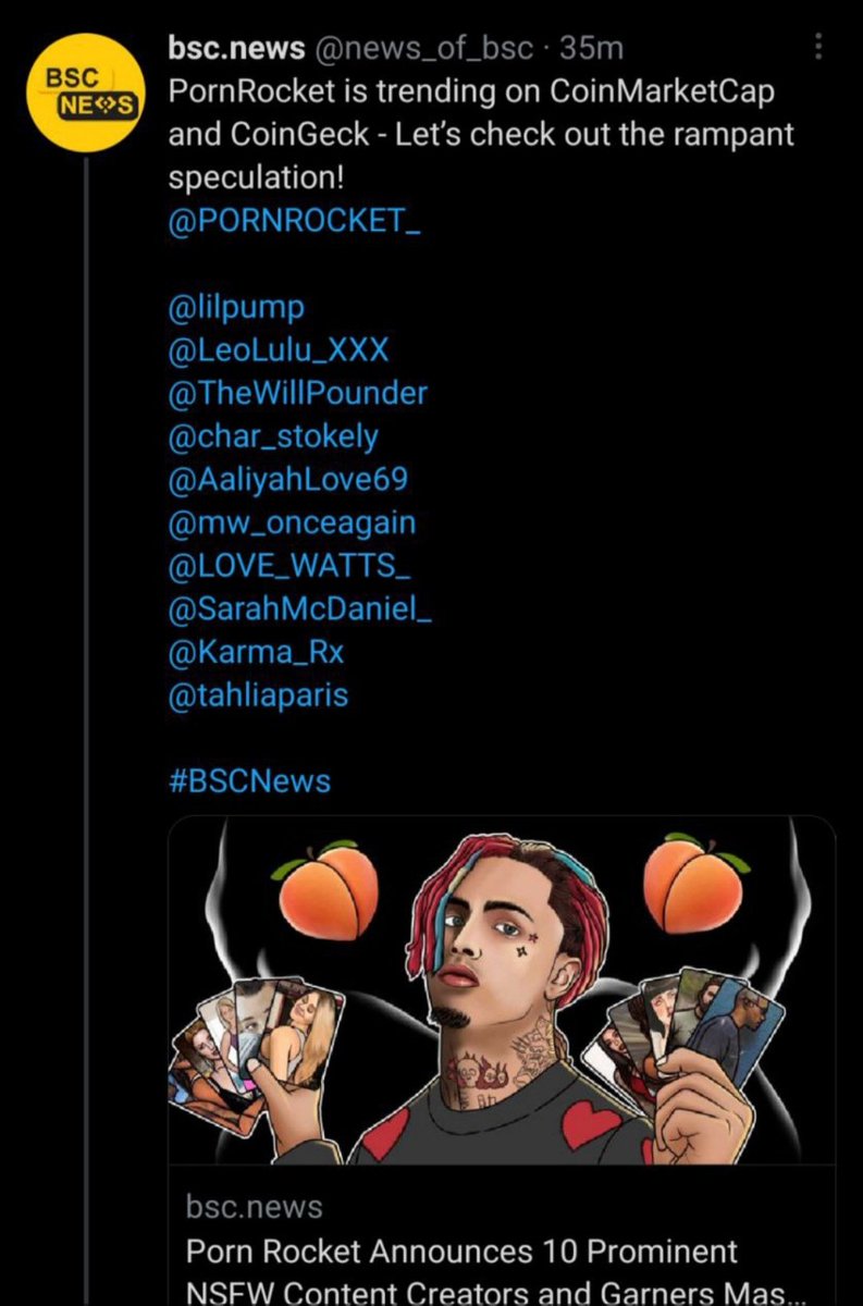 Noir60561852's tweet photo. @kucoincom You should pay attention ⚠️ and add @PORNROCKET_ to your market! 
APP will be launched on 23 August
☑Official partners @LeoLulu_XXX &amp; @ATMLA 
☑ XXX babes @SarahMcDaniel_ &amp; @tahliaparis
☑ 0% Fees for creators
☑New payment &amp; exchanges will be added
☑89K holders
#x100 🎟🚀🌙 https://t.co/qXgfFsy7R6