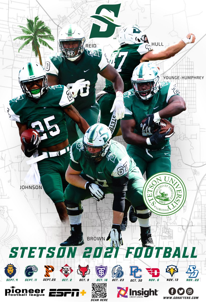 StetsonFootball's tweet image. Your Official Stetson 2021 Football Schedule! #HatAttack 🌴