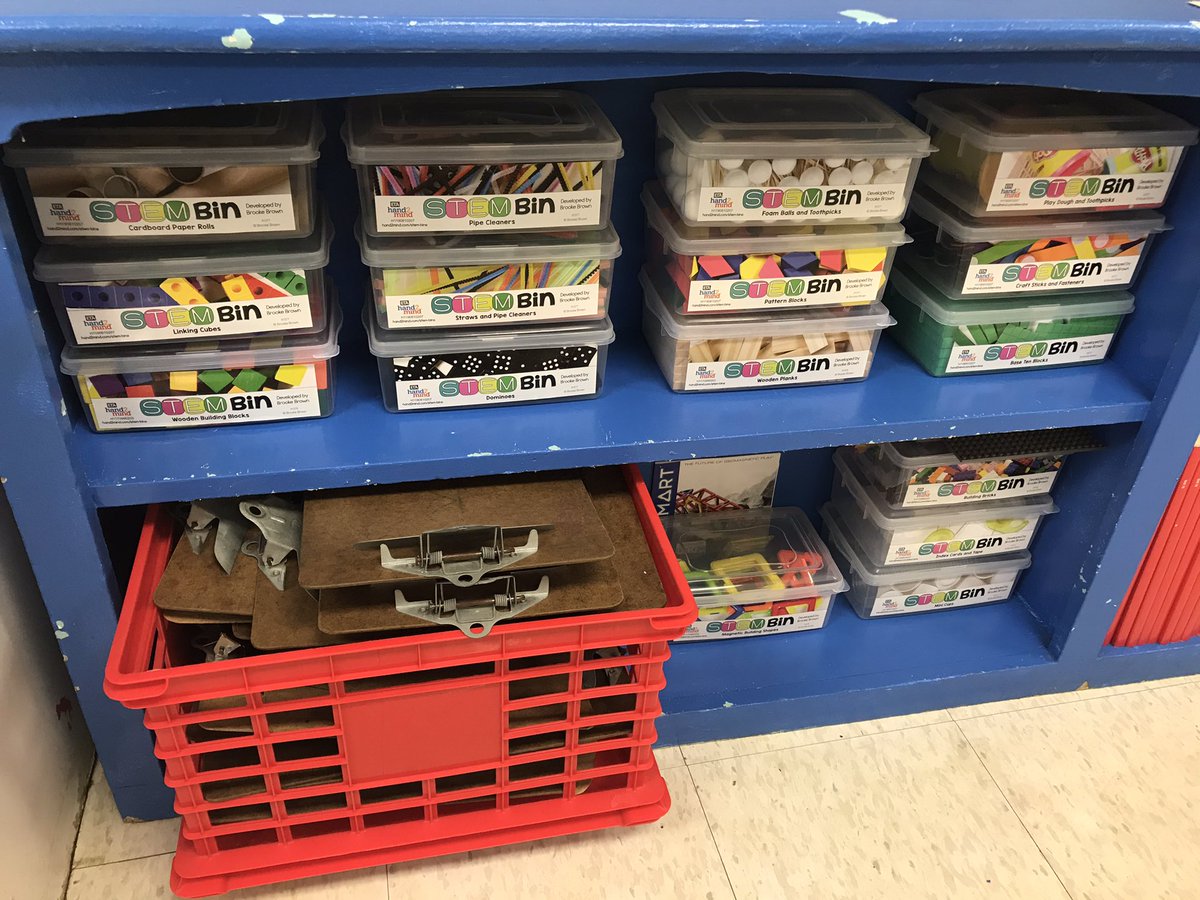 FTSD_Fox's tweet photo. A work in progress but I love all of the new decor! A special shout out to @FTSD_muchowski and her two awesome daughters for putting together our new STEM bins for our new class! @FTSD_Roebling https://t.co/L9WeJNEUO1