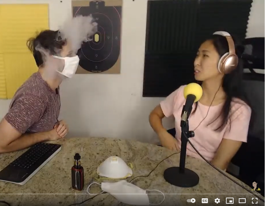 jackvlloyd's tweet photo. A throwback to when @DaPholosopher and I tested a bunch of masks to show people just how worthless they are at stopping aerosols. And these were just single-blow tests- not even factoring how people wear the same one for hours and touch/shift them all day when sweaty/itchy. https://t.co/VzPEb3dpRK