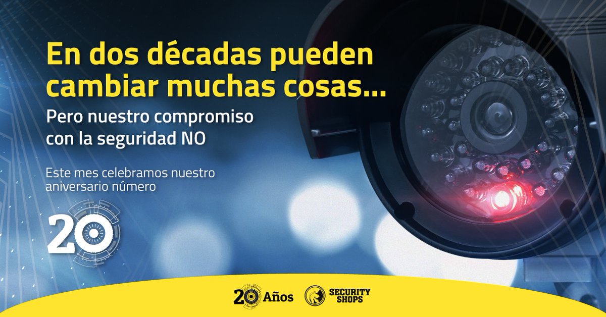 Security_Shops's tweet photo. En Security Shops es un motivo de orgullo cumplir 20 años brindando soluciones de seguridad electrónica.
#SecurityShops #20Años #Innovación #Seguridad #Evolución #Cumpleaños https://t.co/R53rkiefeO
