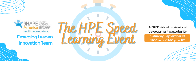 Join the SHAPE America Emerging Leaders Innovation Team for a FREE virtual professional development opportunity on September 18 from 11 a.m. – 12:30 p.m. ET. This event is open to SHAPE America members and non-members😃

Register Now: bit.ly/3ARZ0DV