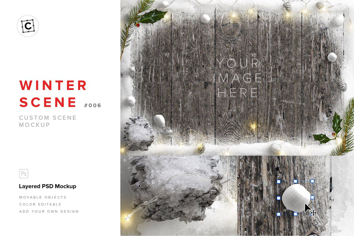 Winter Custom Scene Mockup #006 creativemarket.com/romanjusdado/4…  #styledphotos #wintery #moveablescene #psd #digest #SceneGenerator #SceneCreator #christmas #winter #photography #SceneCreator