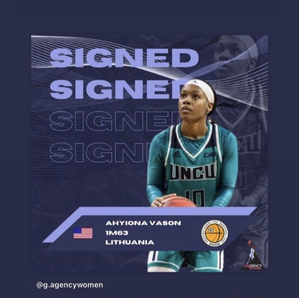 KBarefoot10's tweet photo. Congratulations to former @UNCWwomenshoops @Ahyiona
Vason @LoveeYiona for signing her first 🏀professional contract!
Love this kid!! Gives 110 All the time!
She’s the Prime Example Hard works pays off! It’s not the size that matters, it’s the size of the ❤️ #Vason #10 #Work4IT https://t.co/IouZyLvN5s