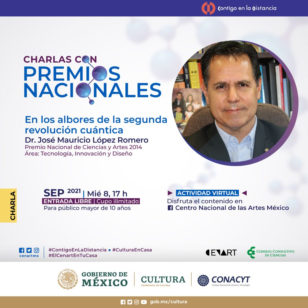 Dentro de la serie Charlas con Premios Nacionales, no te pierdas "En los albores de la segunda revolución cuántica".

🗣️ Dr. Mauricio López Romero
🗓️ 8 de septiembre
🕔 17 h