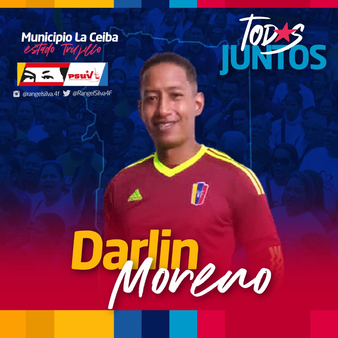 El Eje de la Esperanza ha puesto su confianza en este joven militante, Darlin Moreno. ¡ El pueblo de La Ceiba te ha honrado! Debes retribuir con la mayor suma de bienestar social a tu pueblo. ¡A vencer!

<a href="/PartidoPSUV/">PSUV</a>
#PatriaProductiva