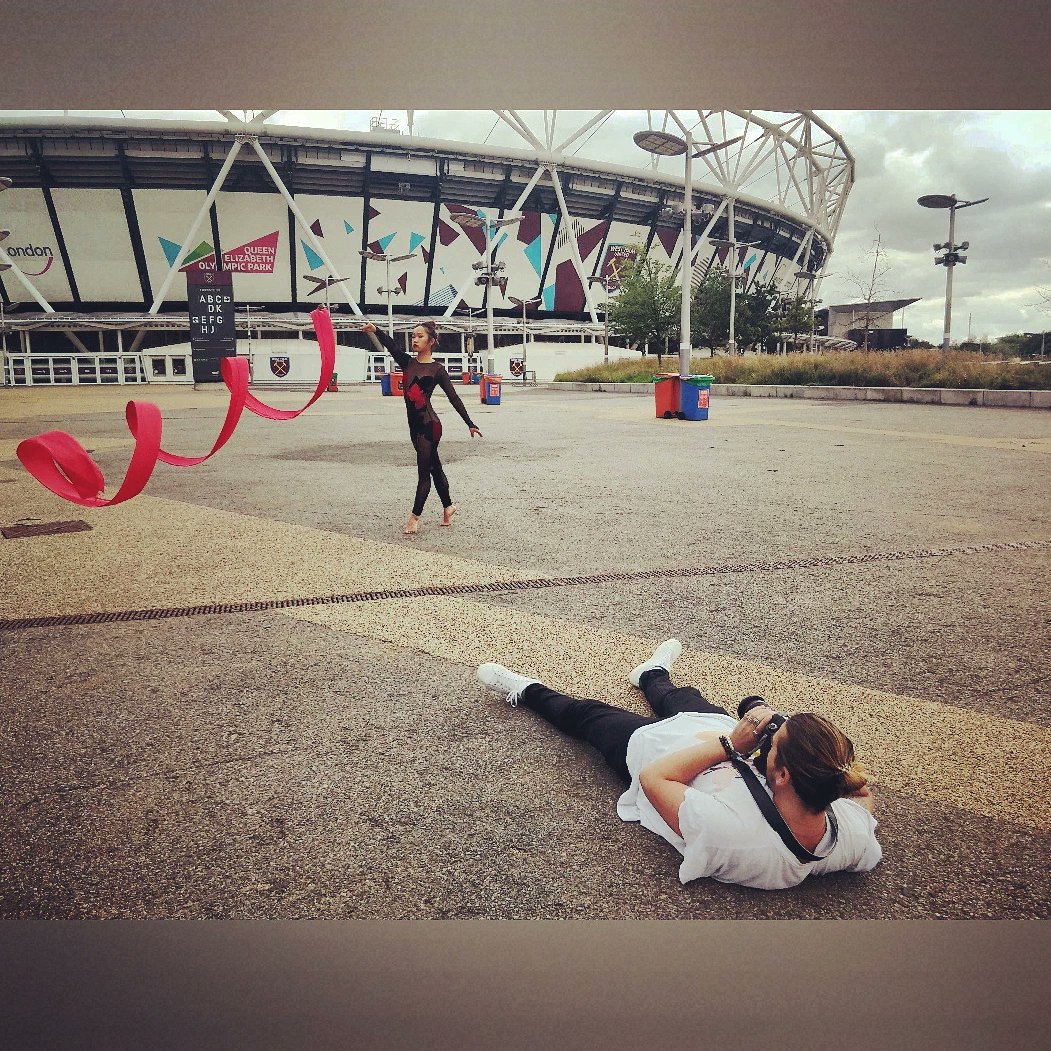 alienZu's tweet photo. Day 1 - az photoshoot with the stunningly talented Rachel Thorpe &amp; Grégoire Chaillet ❤️🖤❤️
#stratfordolympicpark #alienZoo #LondonGymnastics #RhythmicGymnastics #ribbon #EastLondon https://t.co/QuUaDIgJn2