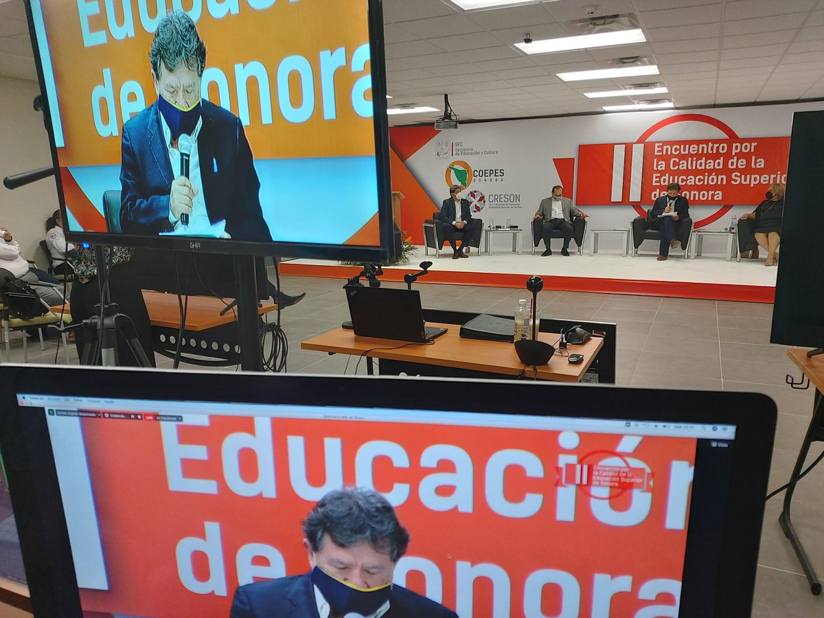 cresonsonora's tweet photo. Para cerrar con broche de oro el II Encuentro por la calidad de la Educación Superior de Sonora, se realizó el Panel de Autoridades Educativas "Experiencias y retos para garantizar la calidad en la Educación Superior".

Participaron: #ITHUA, #UTSLRC, #ITSON y el #ITESM https://t.co/AC8arNbPKV