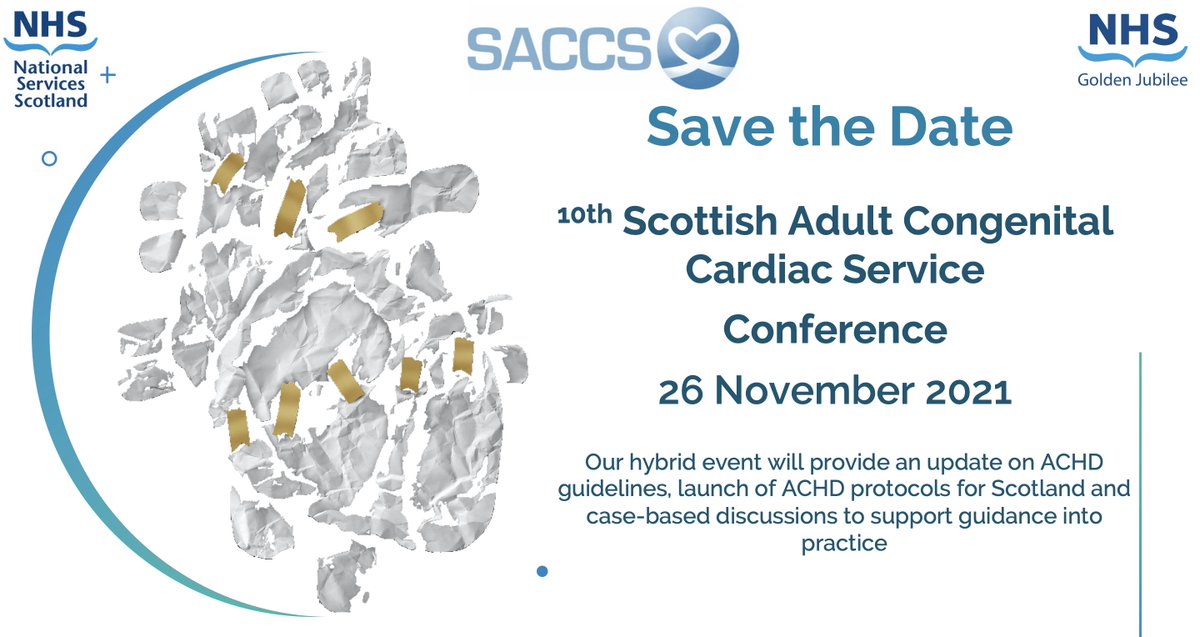 Maggie Simpson (@m4ggiesimpson) on Twitter photo ❣️Registration open❣️
🔟🏴Adult Congenital Cardiac Conference <a href="/GJCHotel/">Golden Jubilee Hotel</a> 26 Nov 21
HCP register USING YOUR NHS/ED email for virtual attendance at bit.ly/3xXilBN
A ltd no of spaces are available for inperson attendance,NHS🏴HCP will receive an email with more info
#ACHD ❣️Registration open❣️
🔟🏴Adult Congenital Cardiac Conference <a href="/GJCHotel/">Golden Jubilee Hotel</a> 26 Nov 21
HCP register USING YOUR NHS/ED email for virtual attendance at bit.ly/3xXilBN
A ltd no of spaces are available for inperson attendance,NHS🏴HCP will receive an email with more info
#ACHD