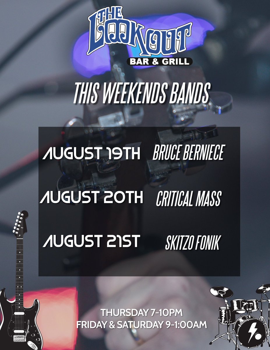 The Lookout Bar and Grill (@lookoutbargrill) on Twitter photo Live music this weekend! Live music this weekend!