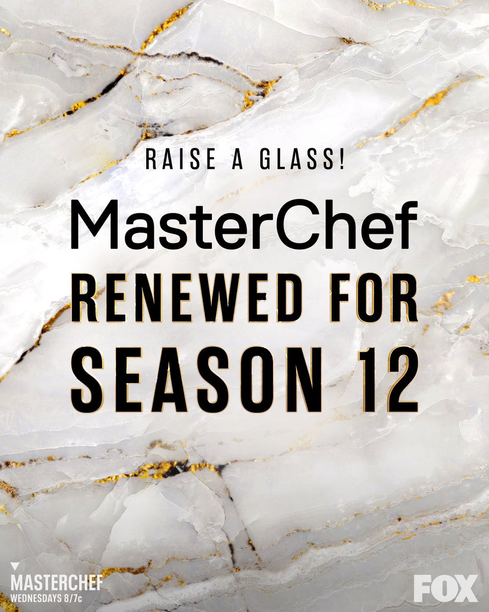 MASTERCHEFonFOX's tweet photo. Cheers to #MasterChef. 🥂

We've been renewed for another season! https://t.co/LPrkhRP2np