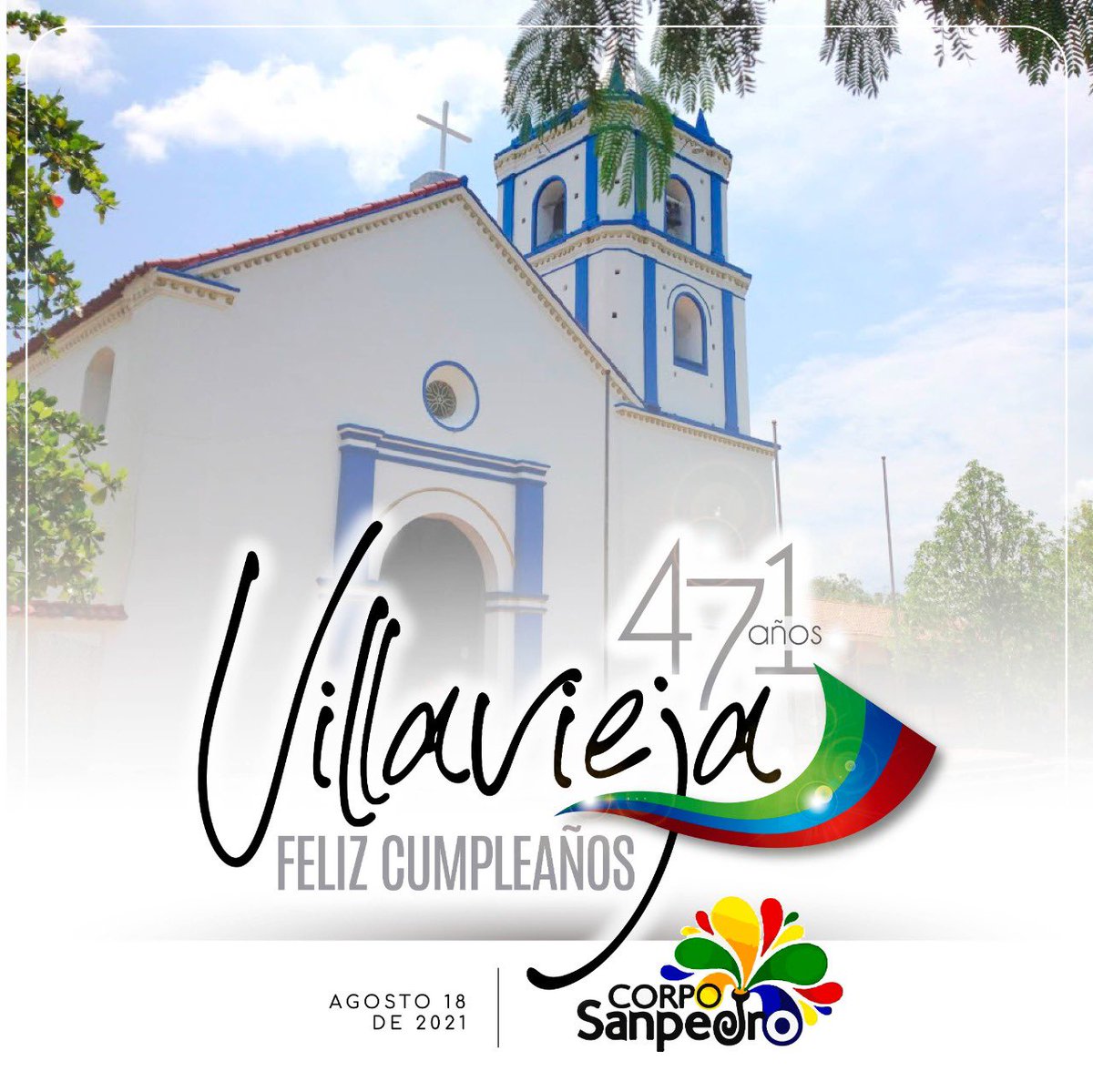 ¡Felicidades! 
#Villavieja 471 años de fundación. 
“Dios bendice en el Huila a mi tierra,
Bellos cerros y verdes colinas;
Pasa un río que baña las vegas,
Es el Villavieja que al hombre da fé.
Gente buena, alegre y cordial
Trabaja en el campo buscando La Paz.”