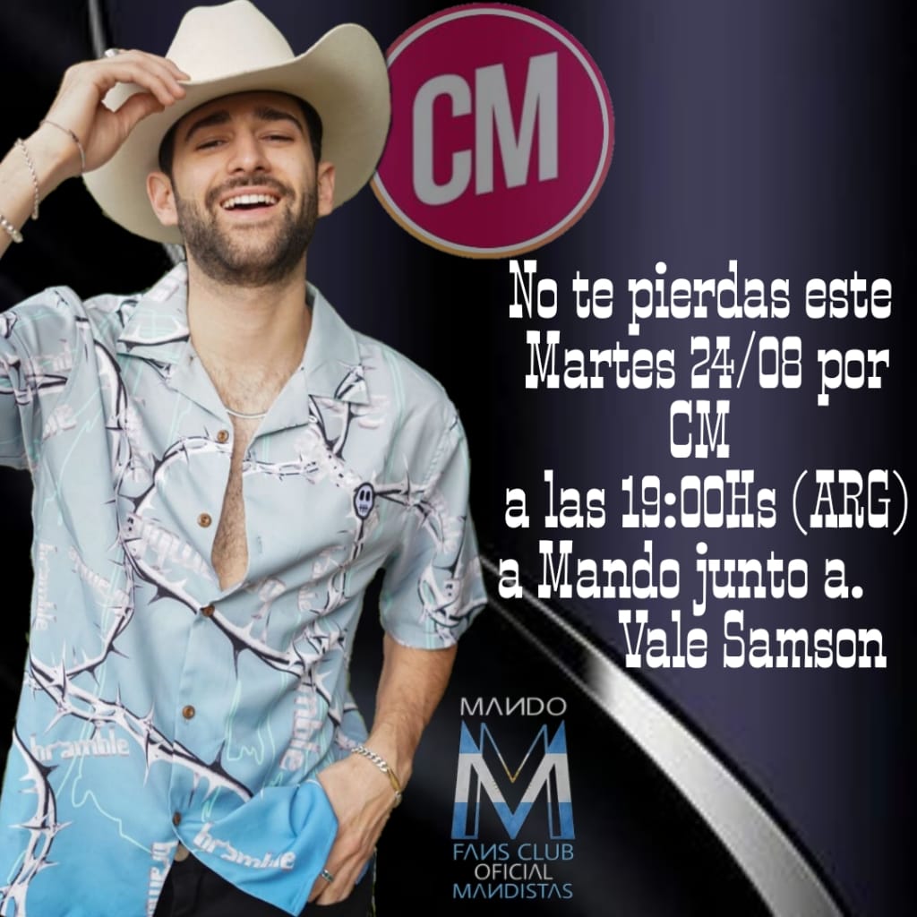 FCOM_mandistas's tweet photo. Este Martes 24/08 en #CMLinkeados a las 7 PM 🇦🇷 por @CMMUSICAOK
@musicmandomx junto a @ValeSamson una nota exclusiva donde hablan de su nuevo álbum 💿 #Hastaquellegaste
👇
https://t.co/Cux3bGQVIE
@Vicky_Roa @pu_dlg @rosariovaleriano
@loriginal.prensa https://t.co/HgOgXhyR7u