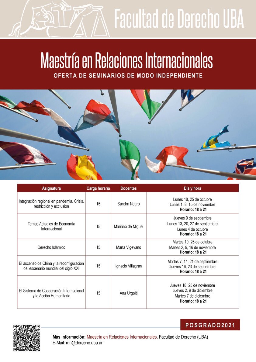 Maestria en Relaciones Internacionales - UBA tweet media