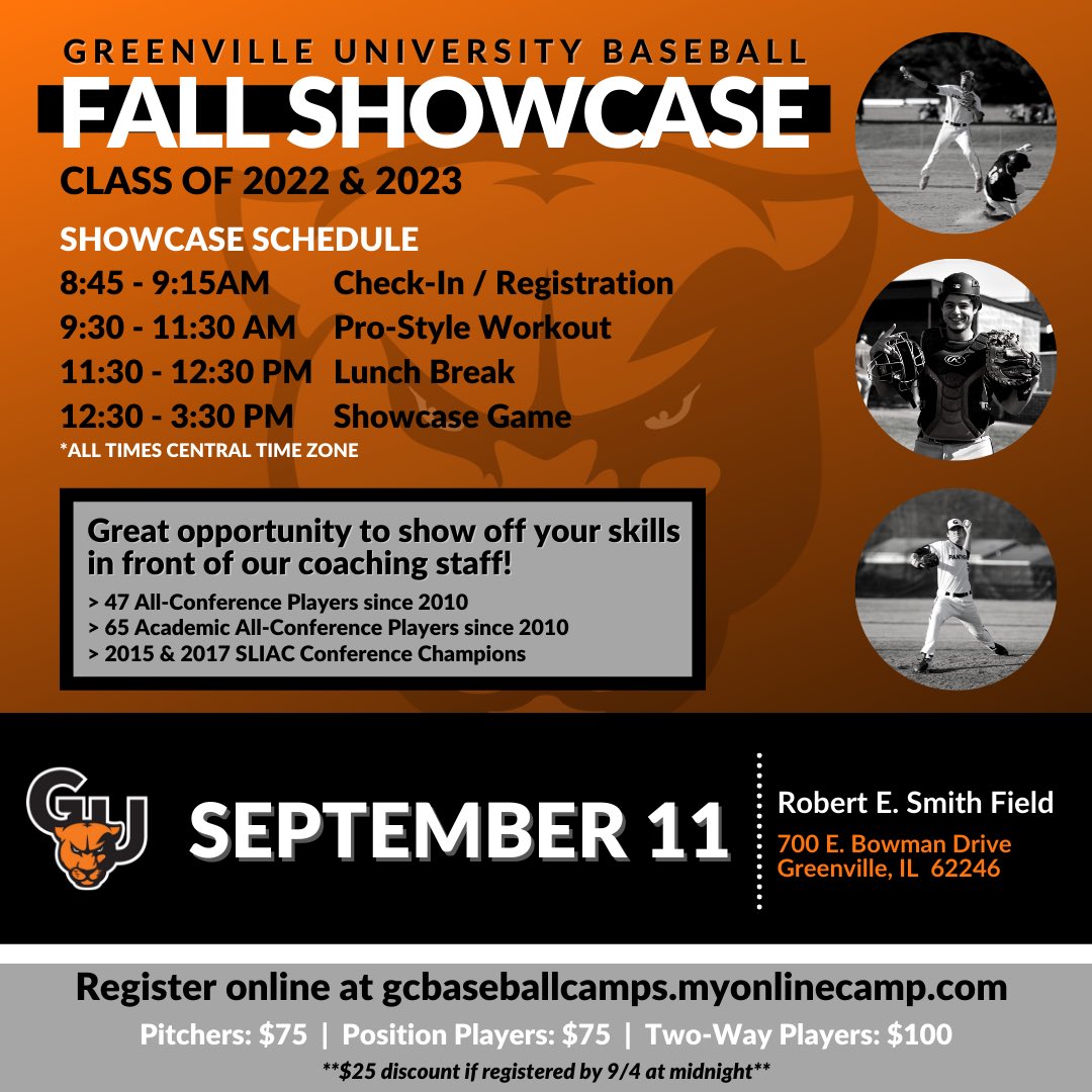 Great opportunity to showcase your skills in front of our staff!⠀
⠀
➡️ Open to the class of 2022-2023⠀
⠀
📲 Register at the link in bio.⠀
⠀
‼️ JOIN NOW… LIMITED SPOTS AVAILABLE ⠀
⠀
———⠀
#baseball #uncommitted