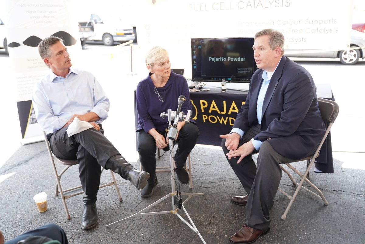 Amazing work being done at <a href="/PajaritoPowder/">PajaritoPowder</a> where they manufacture catalyst products to power fuel cell electric vehicles.

This kind of innovation is what #BuildBackBetter is all about — #CleanEnergy, jobs, and innovation to combat the climate crisis.