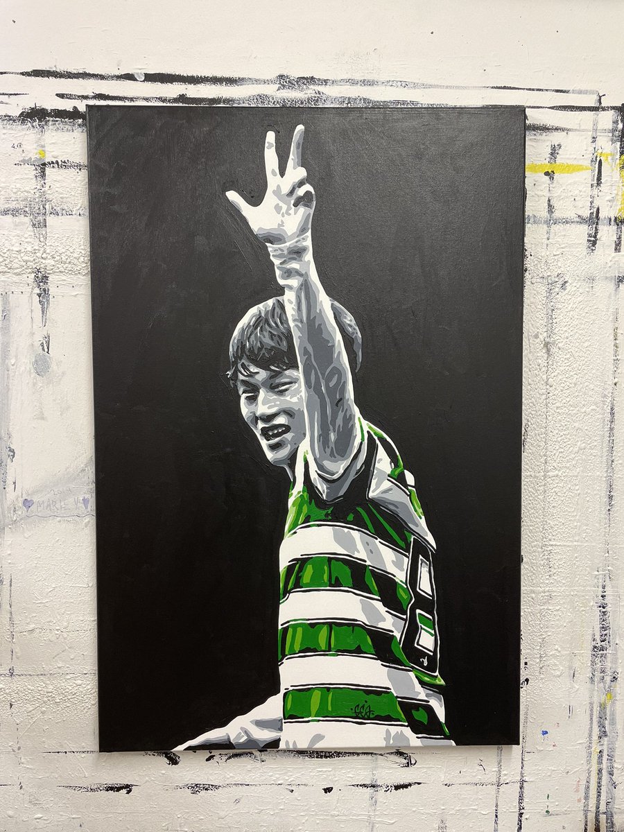 geokoart's tweet photo. Wonder how many of these I’m gonna paint this year? #kyogofuruhashi #celticfc #kyogo #geokoart #painting #art #geothomson @Kyogo_Furuhashi @FuruhashiKyogo https://t.co/MrwNf35WqV