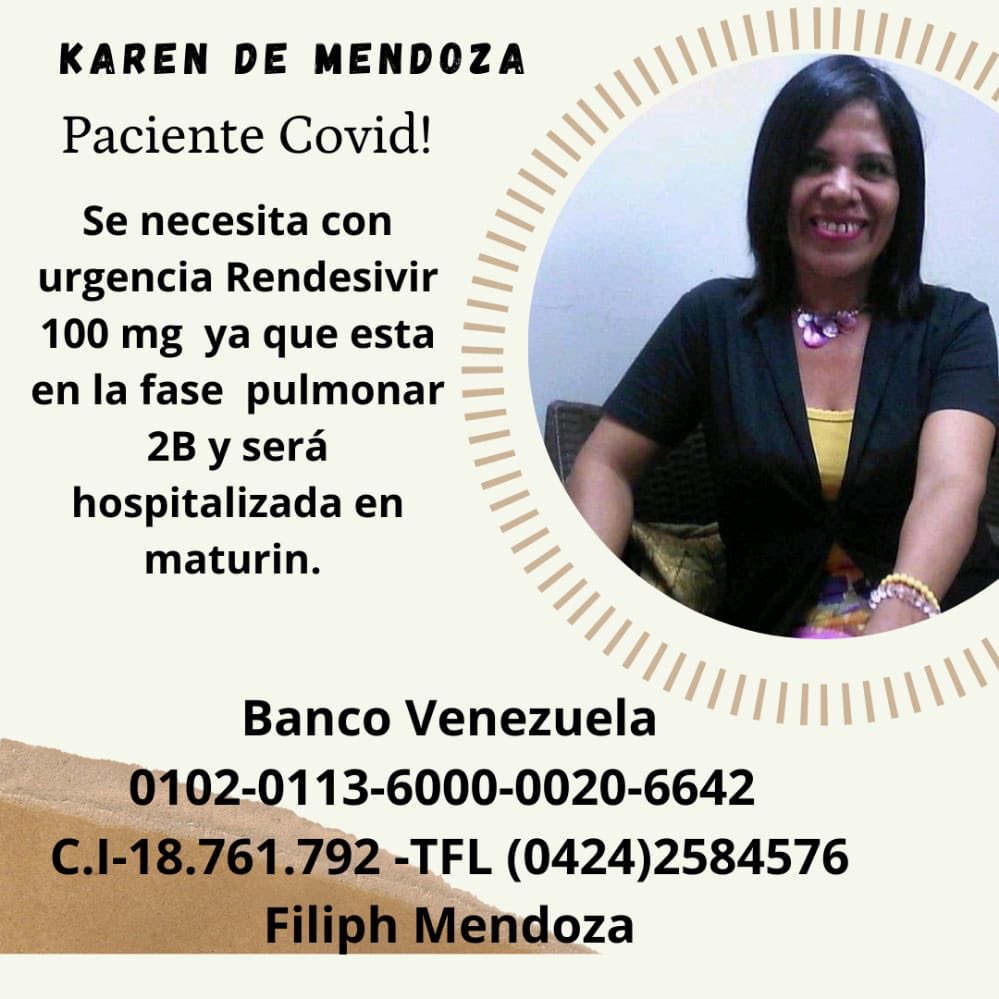 KellySteph02's tweet photo. Por favor cualquier aporte o difusión es muy valiosa ✨

Mi tía está muy grave por Covid y necesitamos de su apoyo, se encuentra en Monagas-Venezuela

#Covid #Covid_19 #Venezuela #ServicioPúblico https://t.co/wnjpDsTA27