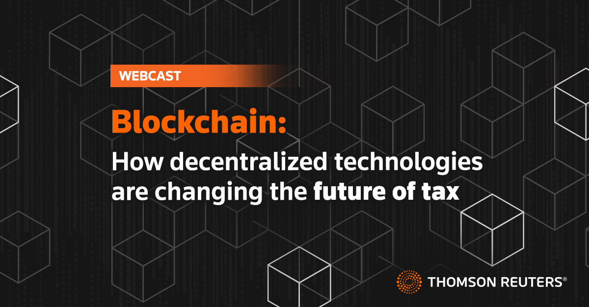 TRTaxAccounting's tweet photo. There's still time to register!  Join us tomorrow for an expert discussion on Blockchain: How decentralized technologies are changing the future of tax https://t.co/a4pq7BU8sY https://t.co/Zia2dbTYyt