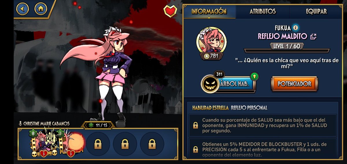 Add_neko_kun's tweet image. Han sido 4 largos meses, pero ya solo le falta XP
Bastante orgulloso de mi Fukua UwU
Statts en los comentarios UwU
#Skullgirls #ReflejoMaldito #Fukua