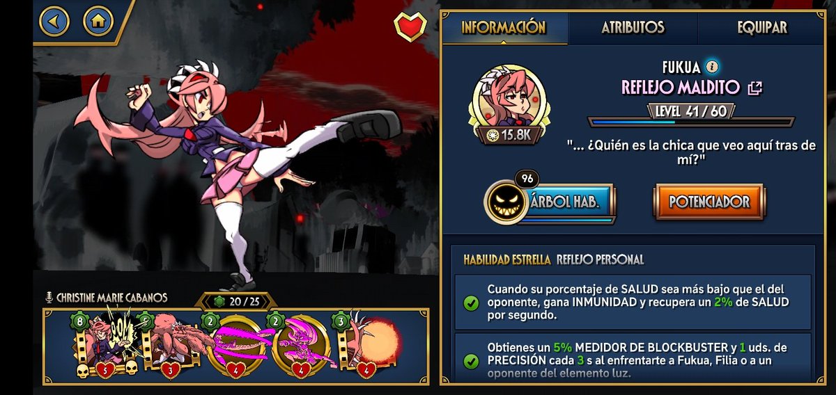 Add_neko_kun's tweet image. Han sido 4 largos meses, pero ya solo le falta XP
Bastante orgulloso de mi Fukua UwU
Statts en los comentarios UwU
#Skullgirls #ReflejoMaldito #Fukua