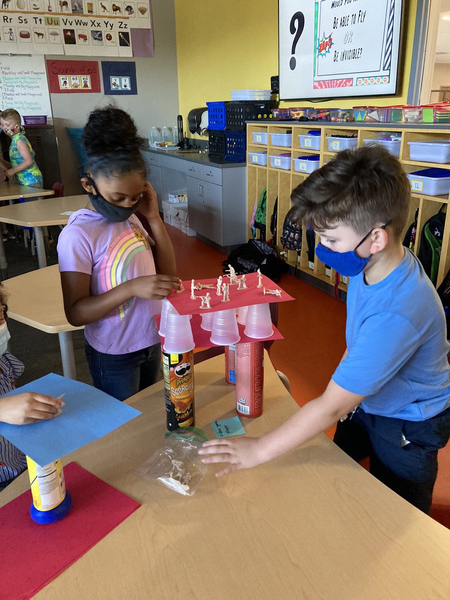 JardineStudio2's tweet photo. STEM Challenge - work with a team to build a structure that can support people (GI Joes) on multiple levels. #Jardine501 #WeAreTPS https://t.co/ICyVOgxZK0