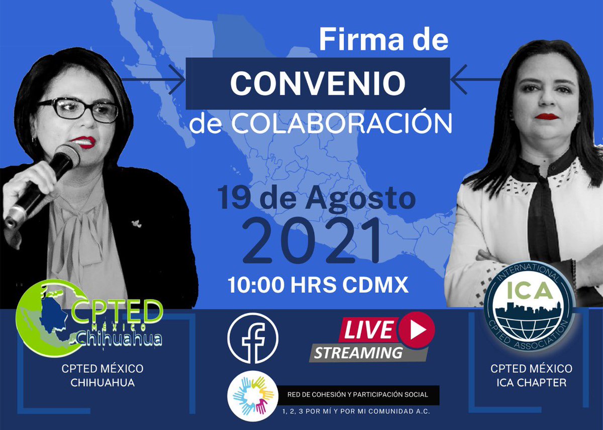 cptedmexico's tweet photo. Mañana acompáñenos a la firma de  Convenio con la Red de Cohesión y Participación Social A.C.

Organizaciones que se unen para trabajar de la mano de habitantes de las colonias, comunidades y barrios del estado de Chihuahua para tener ciudades más humanas, incluyentes, sociales, https://t.co/TC5RNVPzmr